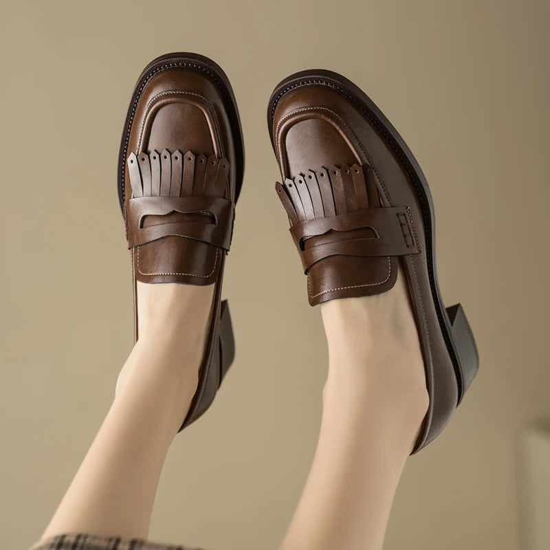 Evelyn | Patent Leather Tassel Loafers