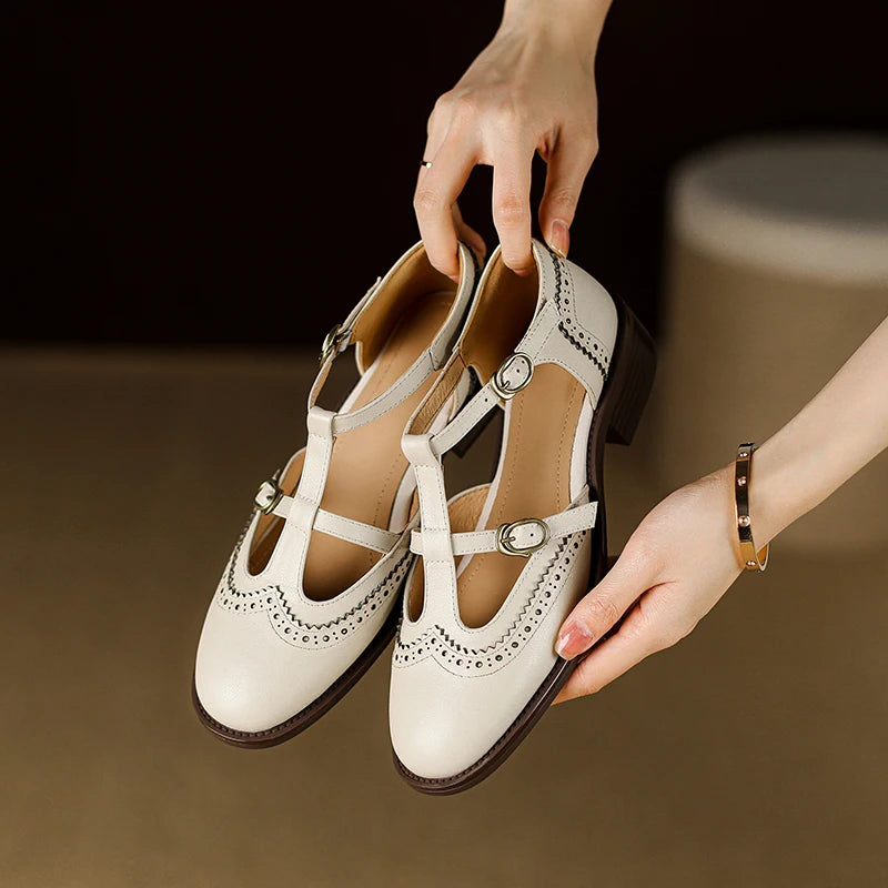 Margot | Retro Chunky Heel Mary Jane Shoes
