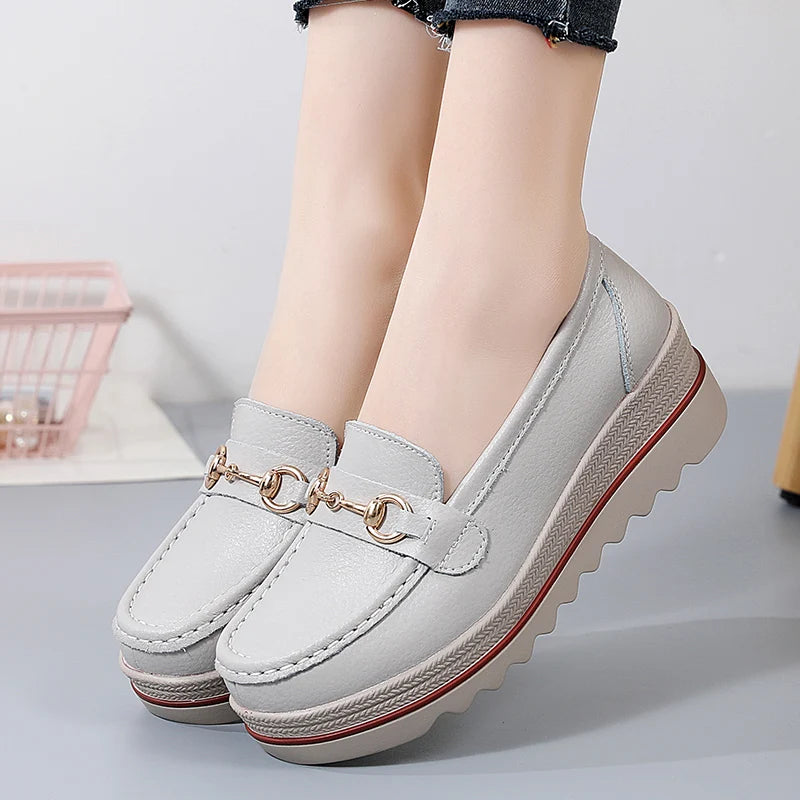 RUBY | WOMEN'S SUEDE PLATFORM SLIP-ON LOAFERS