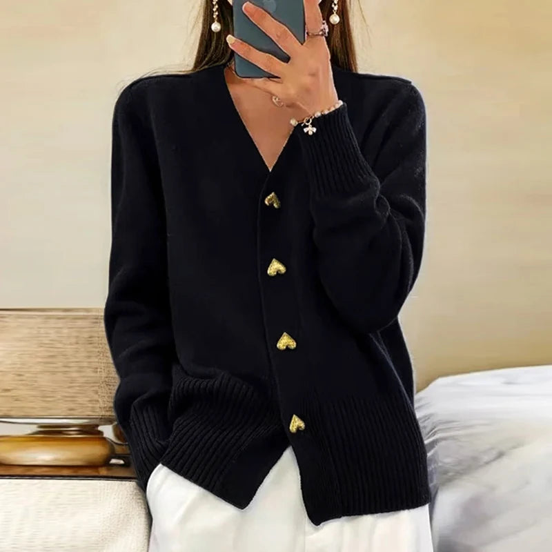 Esme | V-Neck Button Knit Cardigan