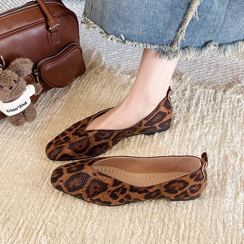 LYLA | WOMEN'S SNAKE PRINT SQUARE-TOE LOAFERS