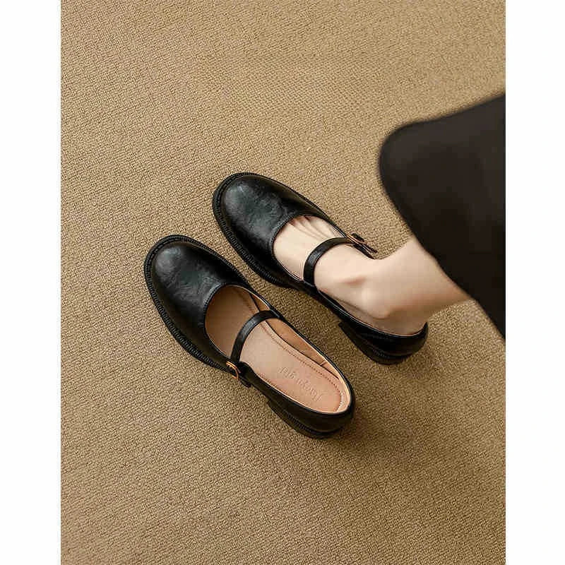 Evie | Chunky Heel Buckle Shoes