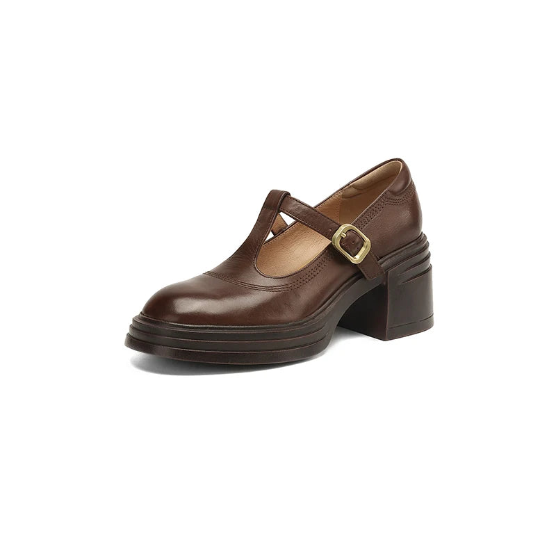 Delilah | Genuine Leather Platform Heels