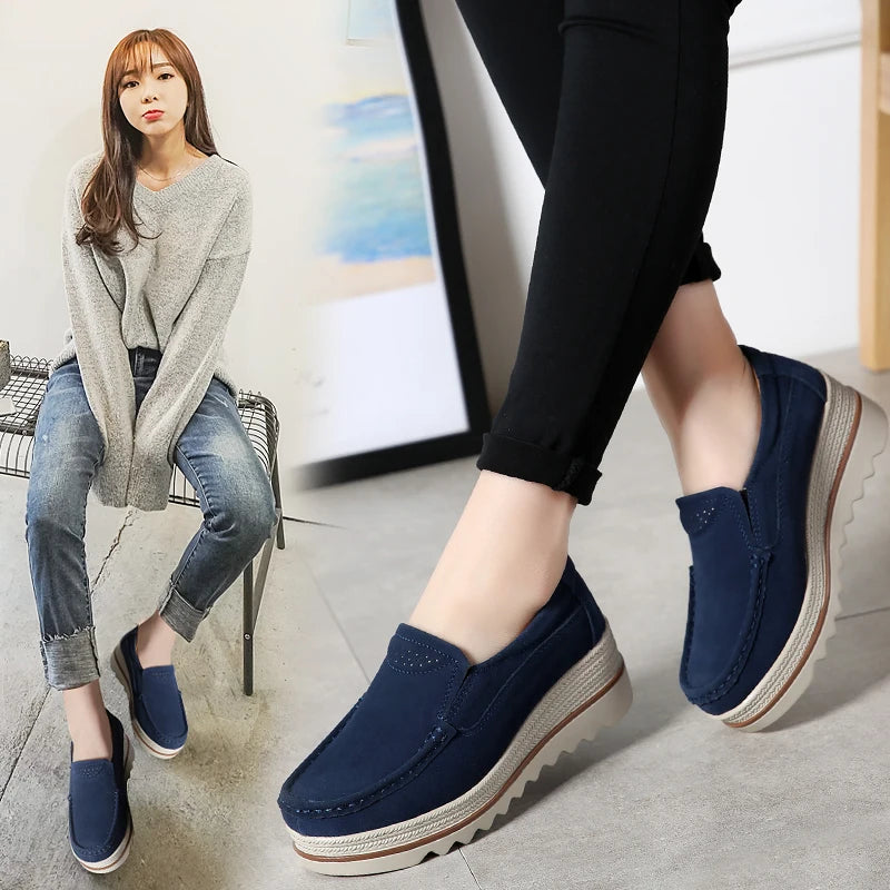 LILLY | WOMEN'S CHUNKY PLATFORM CASUAL LOAFERS