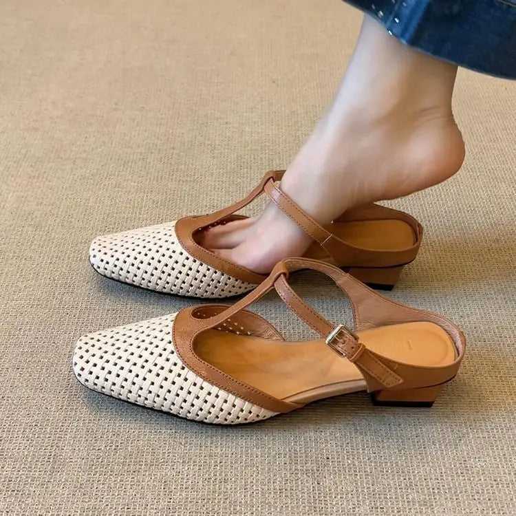 MARINA | ELEGANT MID-HEEL SLINGBACK SHOES