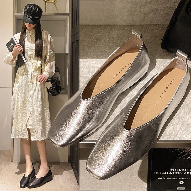 THEA | WOMEN'S GENUINE LEATHER SQUARE-TOE MARY JANE SHOES