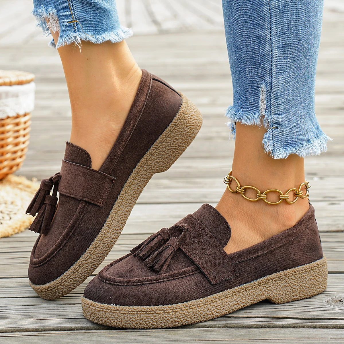 ELIZABETH | WOMEN'S SUEDE TASSEL LOAFERS