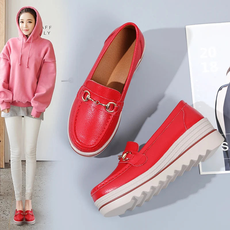 RUBY | WOMEN'S SUEDE PLATFORM SLIP-ON LOAFERS