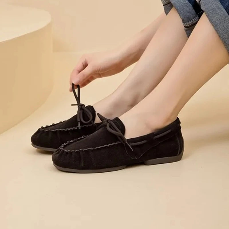 NANCY | WOMEN'S VINTAGE GENUINE LEATHER SLIP-ON LOAFERS