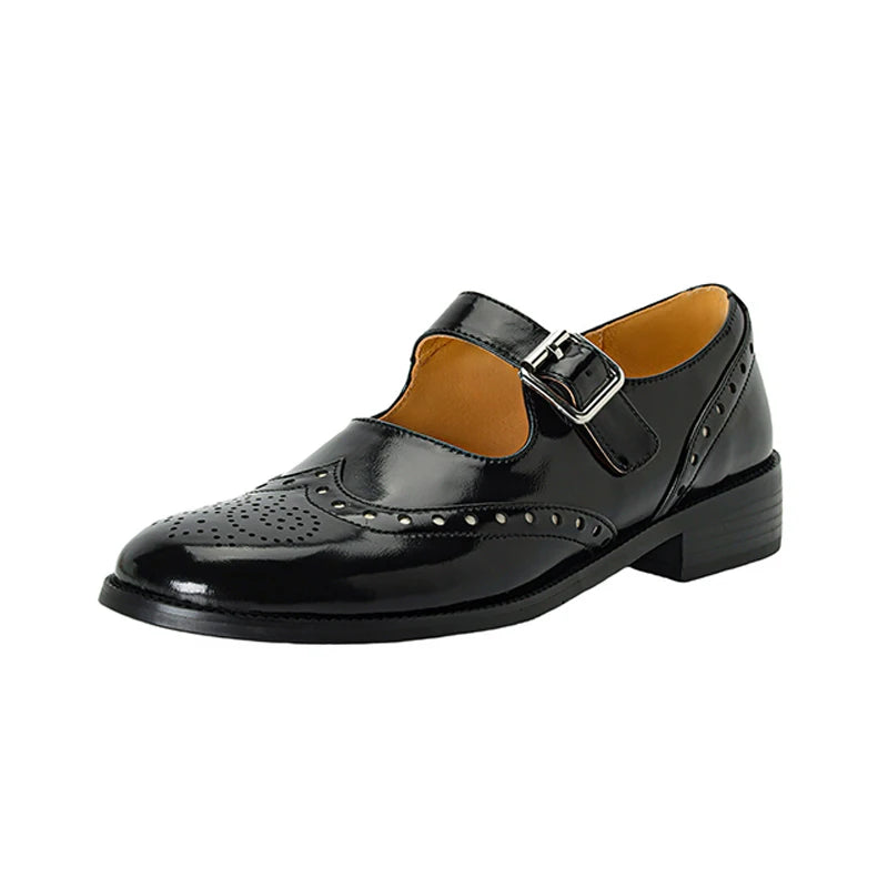 Matilda | Genuine Calf Leather Buckle Flats