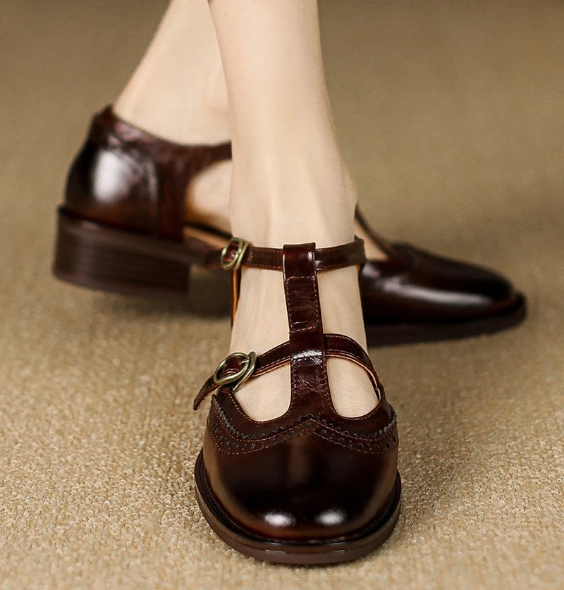 MARGOT | RETRO CHUNKY HEEL MARY JANE SHOES