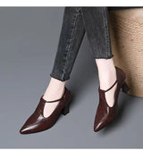 IMOGEN | VINTAGE T-STRAP BLOCK-HEEL SHOES