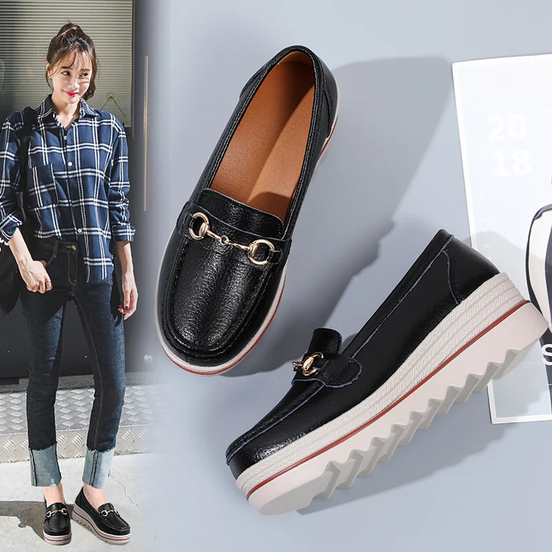 RUBY | WOMEN'S SUEDE PLATFORM SLIP-ON LOAFERS