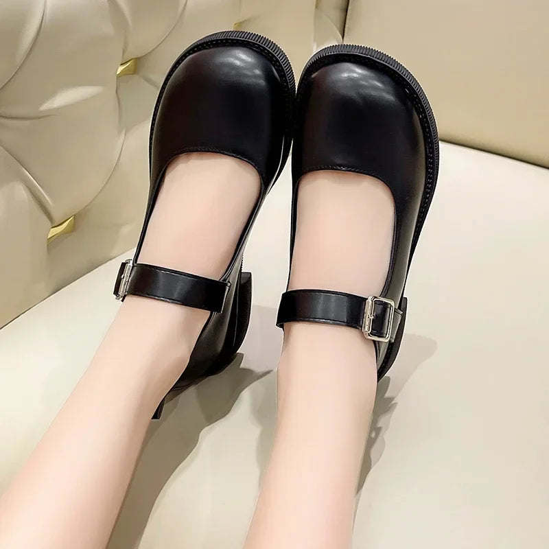 ZARA | WOMEN'S LOW-HEEL ROUND-TOE MARY JANE SHOES