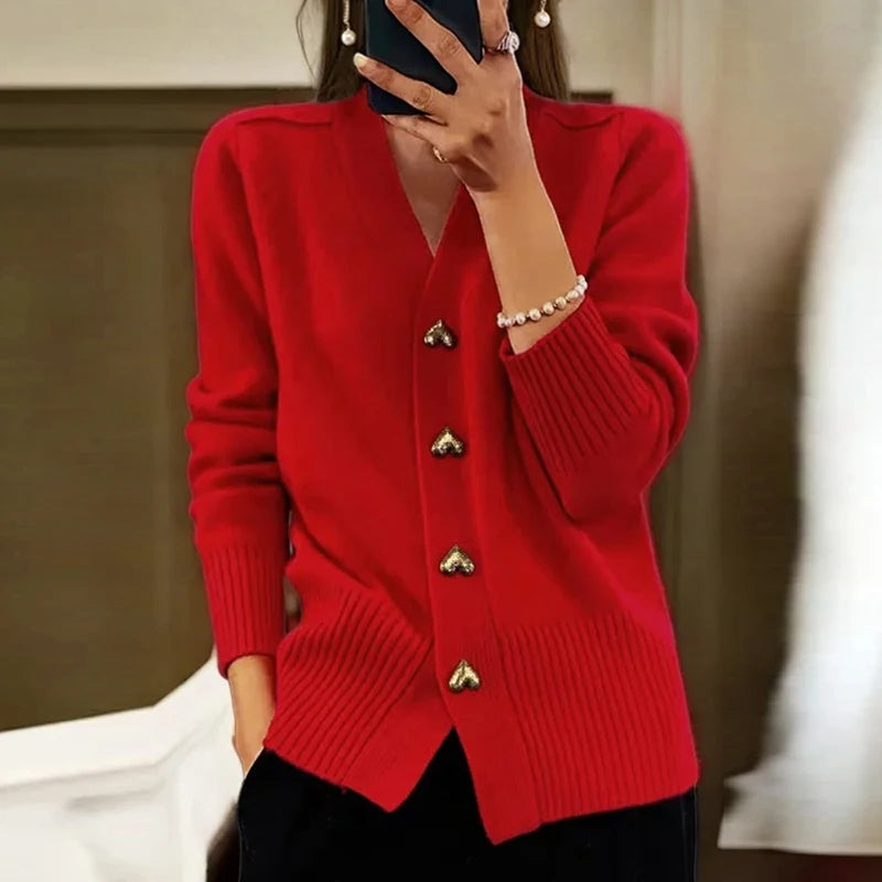Esme | V-Neck Button Knit Cardigan