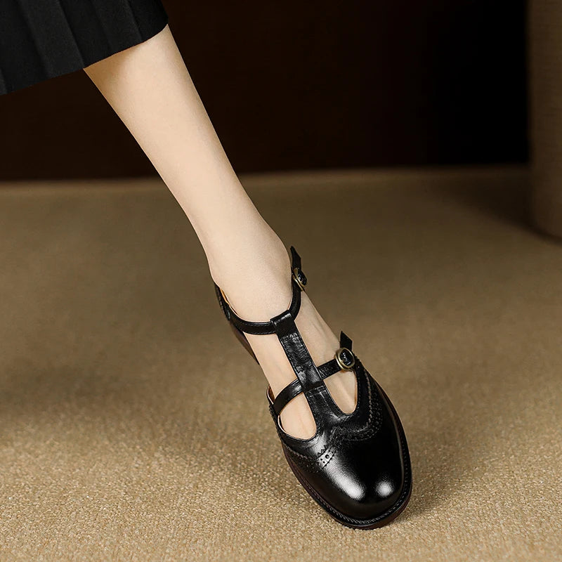 Margot | Retro Chunky Heel Mary Jane Shoes