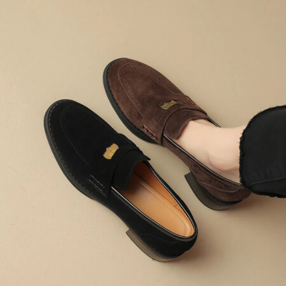 Daisy | Elegant Nude Tassel Loafers