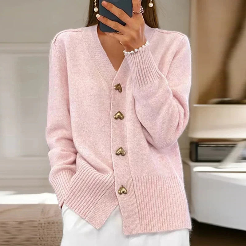 Esme | V-Neck Button Knit Cardigan
