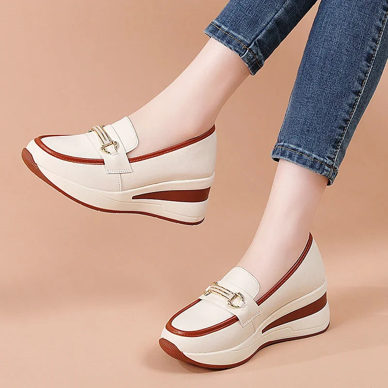 WINNIE | WOMEN'S PU LEATHER PLATFORM LOAFERS