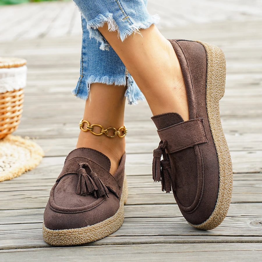 ELIZABETH | WOMEN'S SUEDE TASSEL LOAFERS