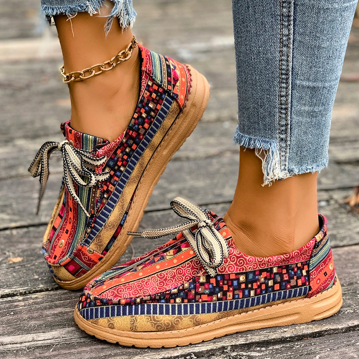 Olivia | Orthopedic Patterned Sneakers