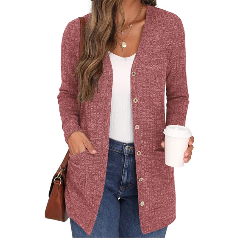 Gabriella | Women's Relaxed Button-Up Pocket Cardigan