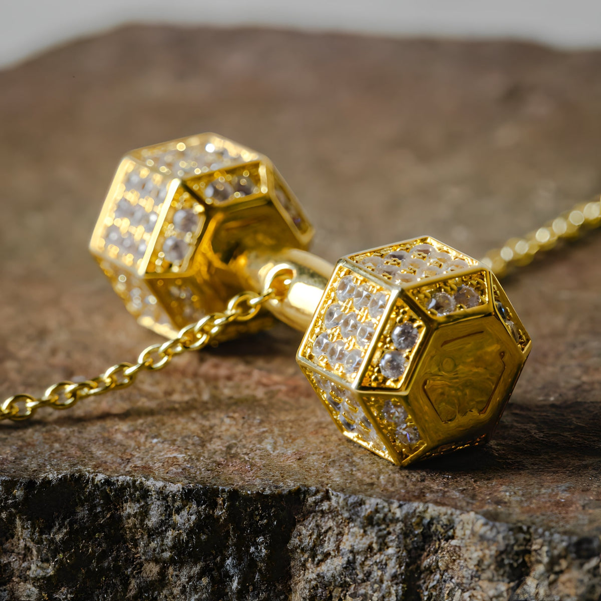 JOSEPH | 18K WHITE GOLD DUMBBELL NECKLACE
