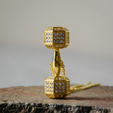 JOSEPH | 18K WHITE GOLD DUMBBELL NECKLACE