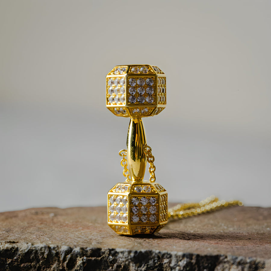 JOSEPH | 18K WHITE GOLD DUMBBELL NECKLACE