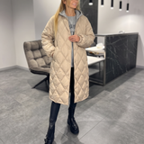 Kynzi | Elegant Longline Quilted Coat