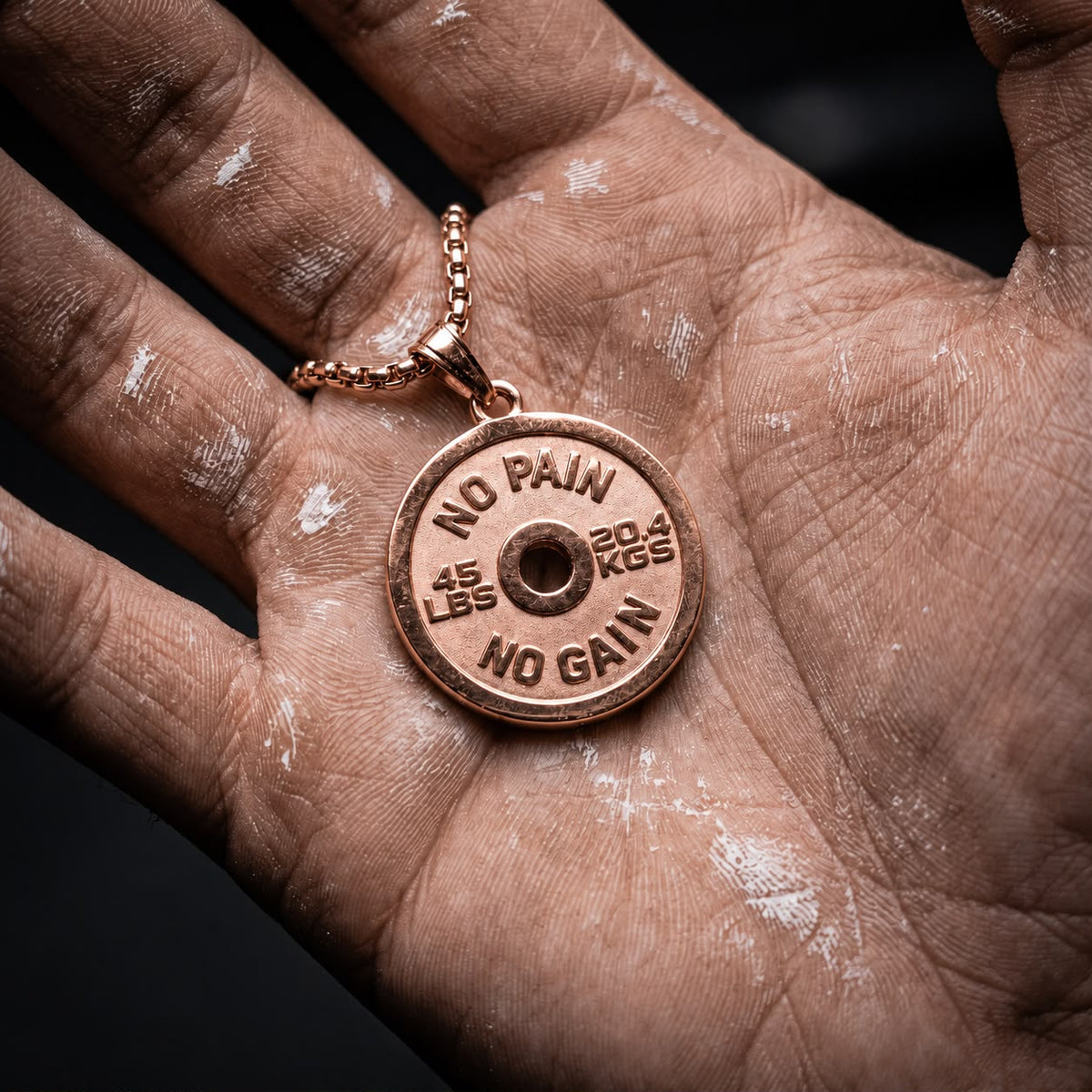 PAUL | ROSE GOLD CLASSIC WEIGHT PLATE NECKLACE