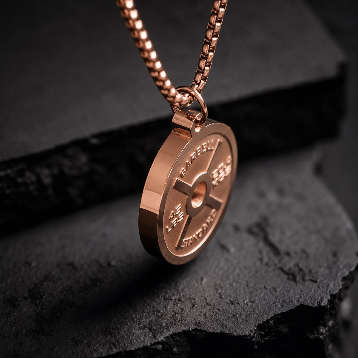 PAUL | ROSE GOLD CLASSIC WEIGHT PLATE NECKLACE