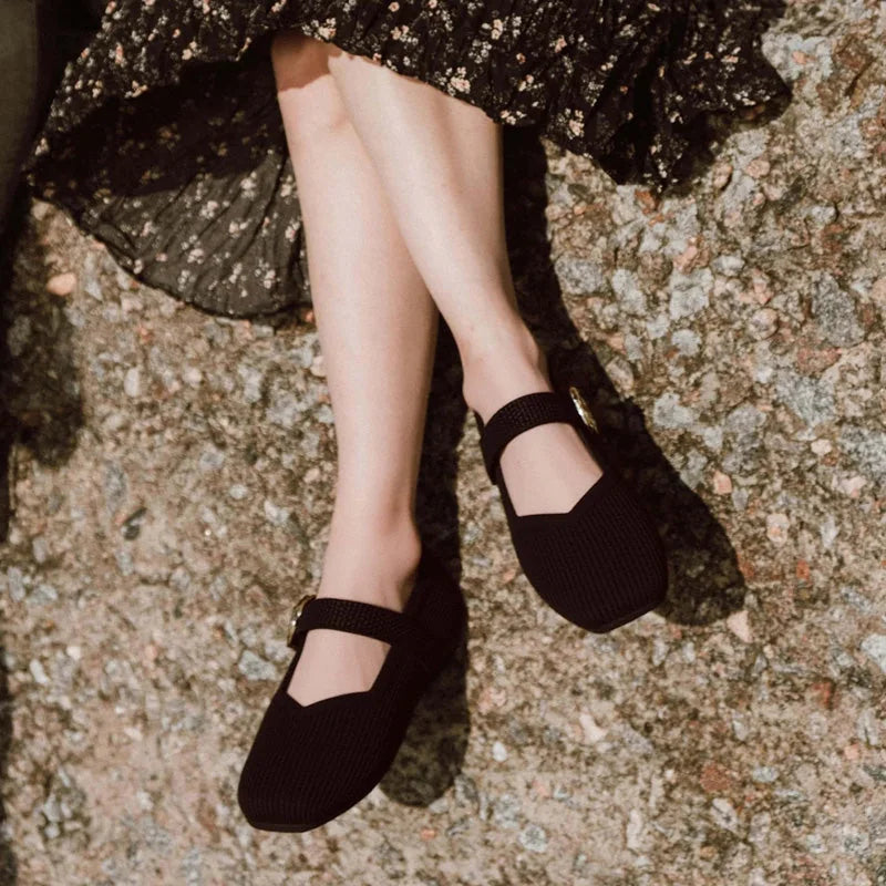 MADDISON | WOMEN'S ORTHOPAEDIC MARY JANE KNIT FLATS