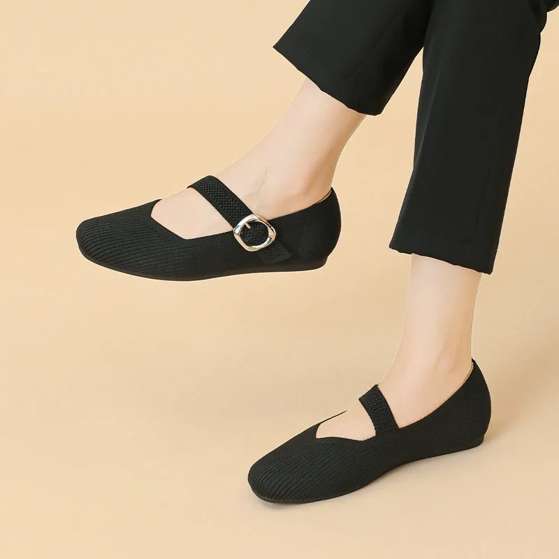 MADDISON | WOMEN'S ORTHOPAEDIC MARY JANE KNIT FLATS