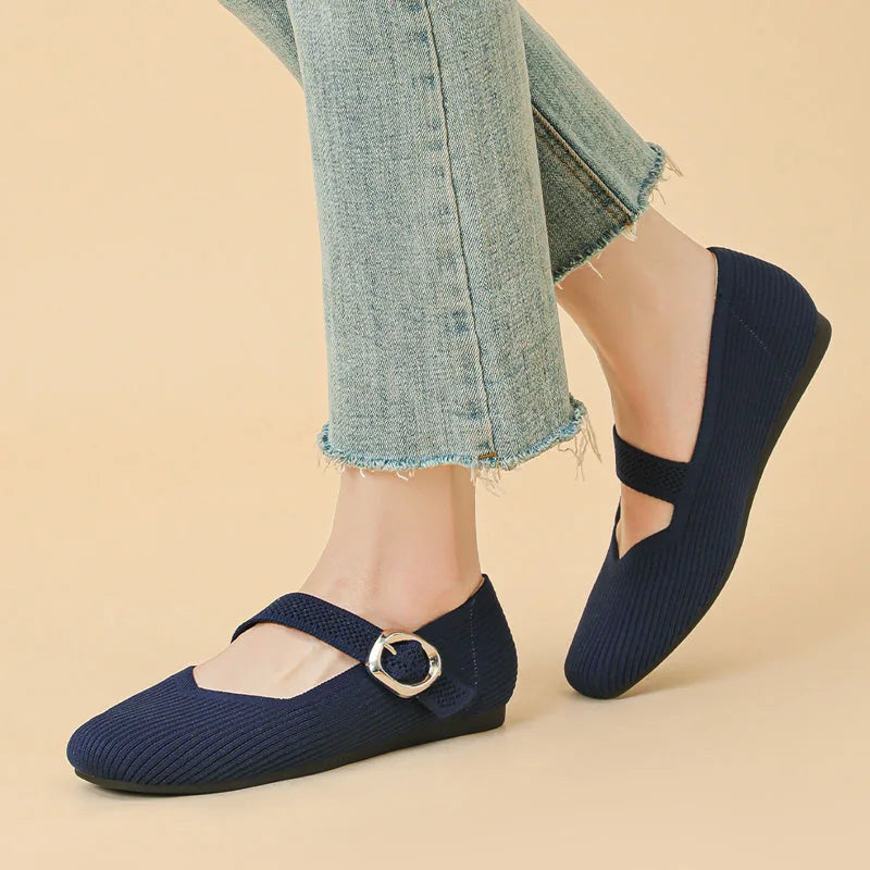 MADDISON | WOMEN'S ORTHOPAEDIC MARY JANE KNIT FLATS