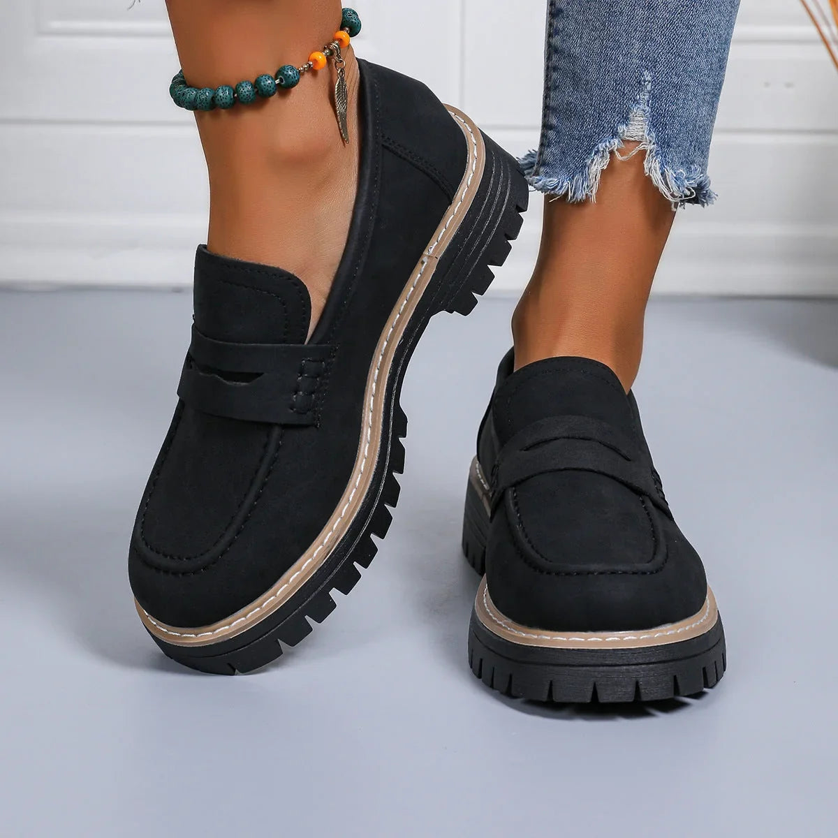 ELIANA | CHUNKY PLATFORM LOAFERS WITH ARCH SUPPORT