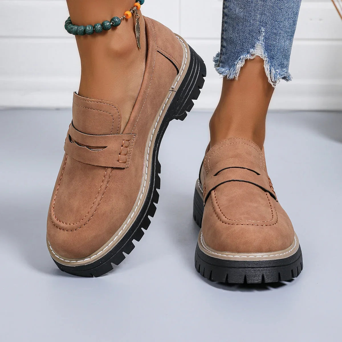 ELIANA | CHUNKY PLATFORM LOAFERS WITH ARCH SUPPORT