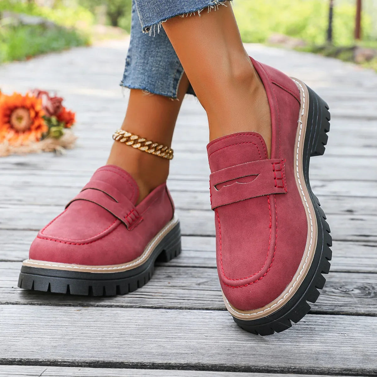ELIANA | CHUNKY PLATFORM LOAFERS WITH ARCH SUPPORT