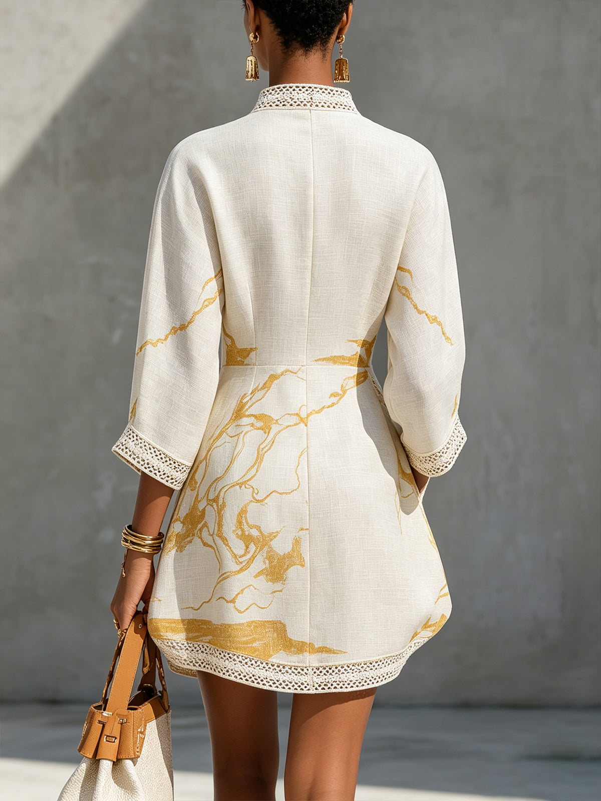 Victoria | Women's V-Neck Lace Mini Dress