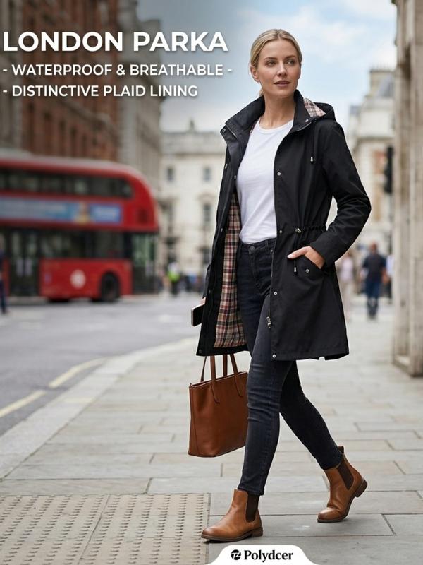 Aimee | Women's Hooded Waterproof Trench Coat