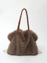 CHARLOTTE - VERSATILE PLUSH VELVET SHOULDER TOTE BAG