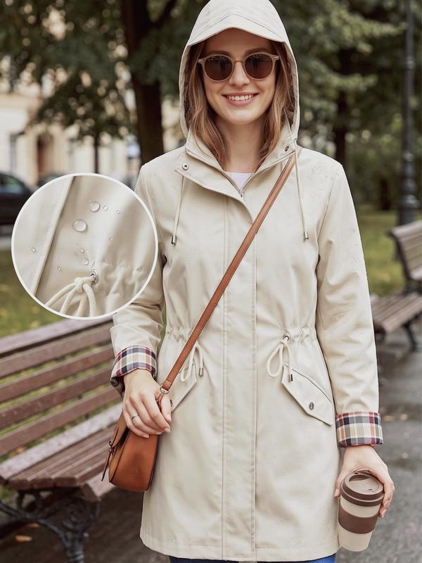 Aimee | Women's Hooded Waterproof Trench Coat
