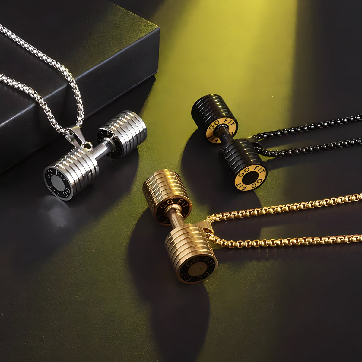 WILLIAM | AESTHETIC DUMBBELL PENDANT NECKLACE