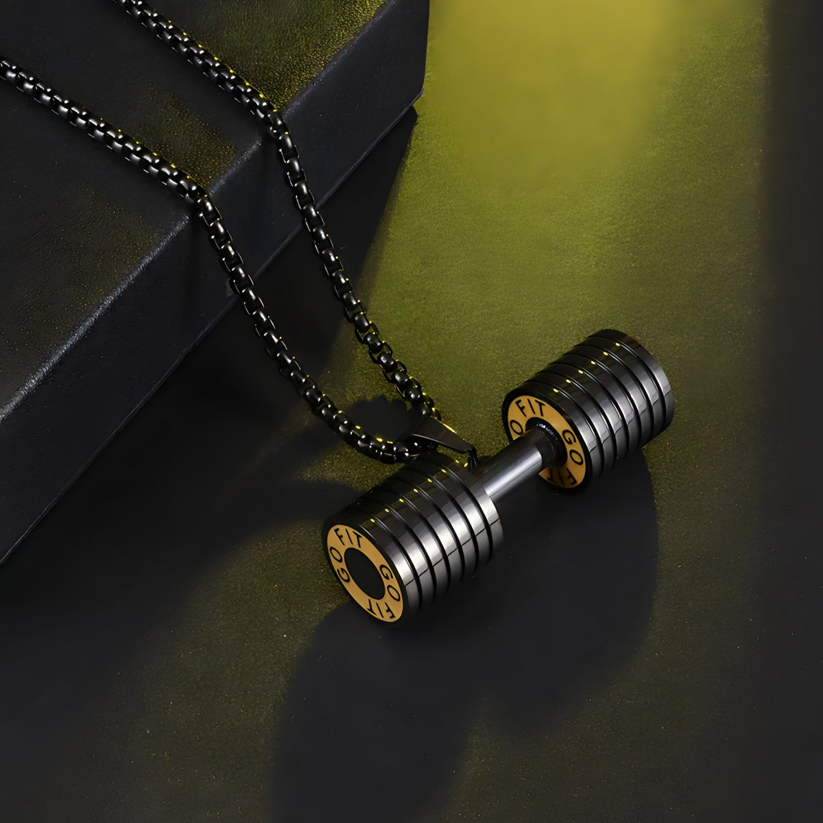WILLIAM | AESTHETIC DUMBBELL PENDANT NECKLACE