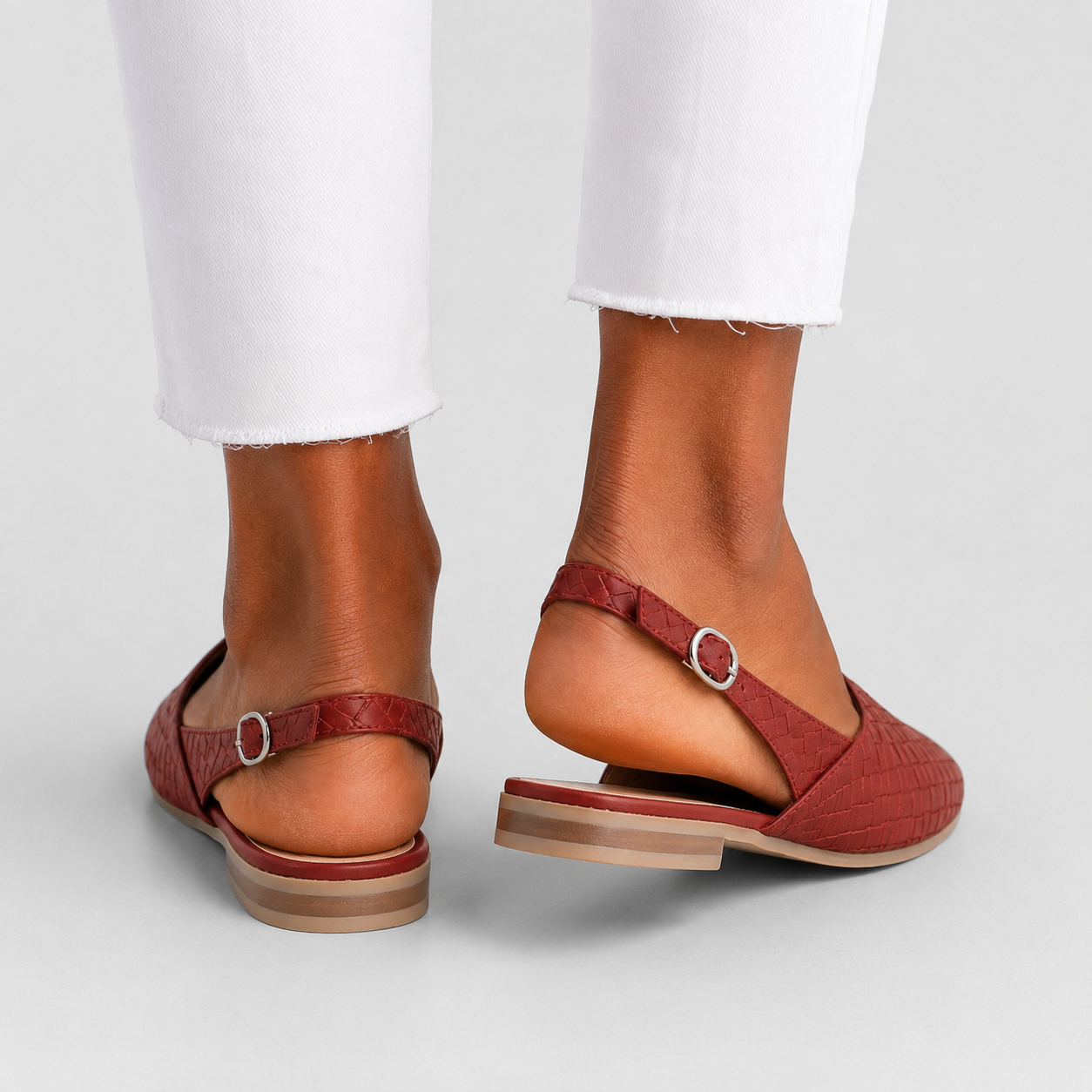 Keira | Woven Slingback Loafers