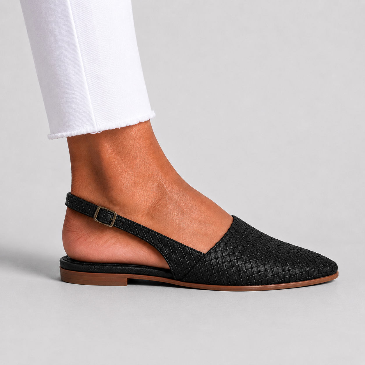 Keira | Woven Slingback Loafers