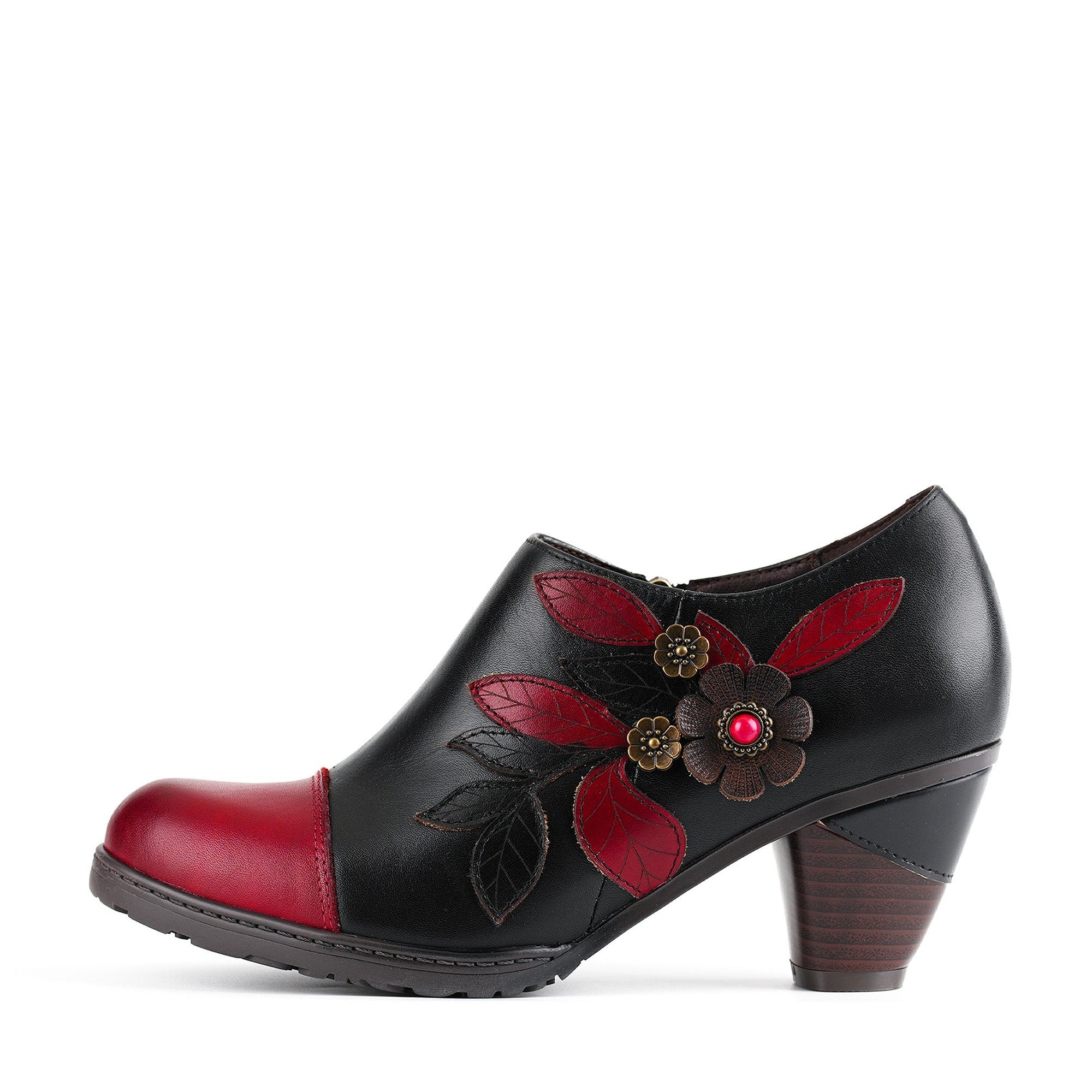 Retro Boho Floral Charm Pumps
