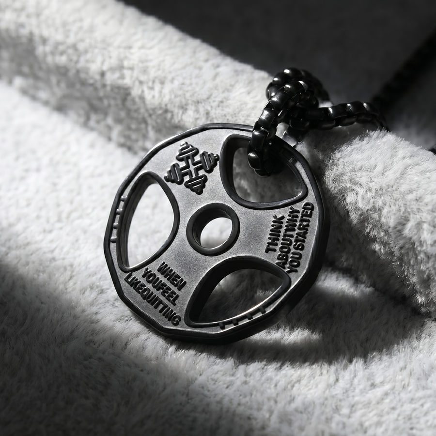 CHARLIE | POWER PLATE PENDANT NECKLACE