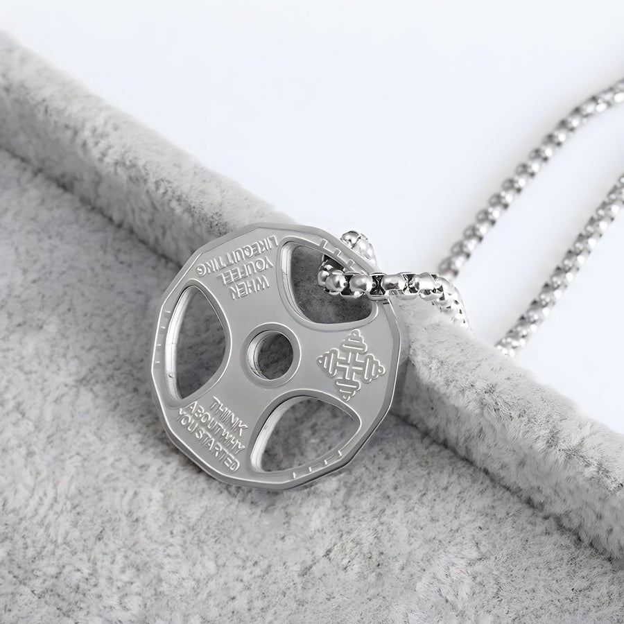 CHARLIE | POWER PLATE PENDANT NECKLACE