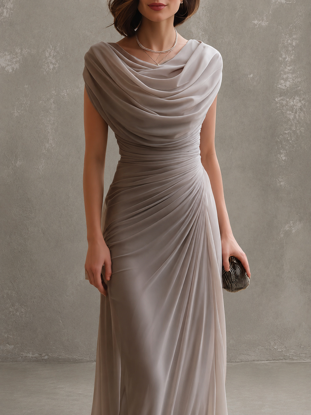 Luna | Elegant Ruched Maxi Dress